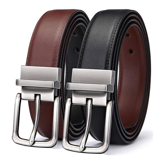 Men's Reversible Leather Belt – 31mm, Two Colors in One