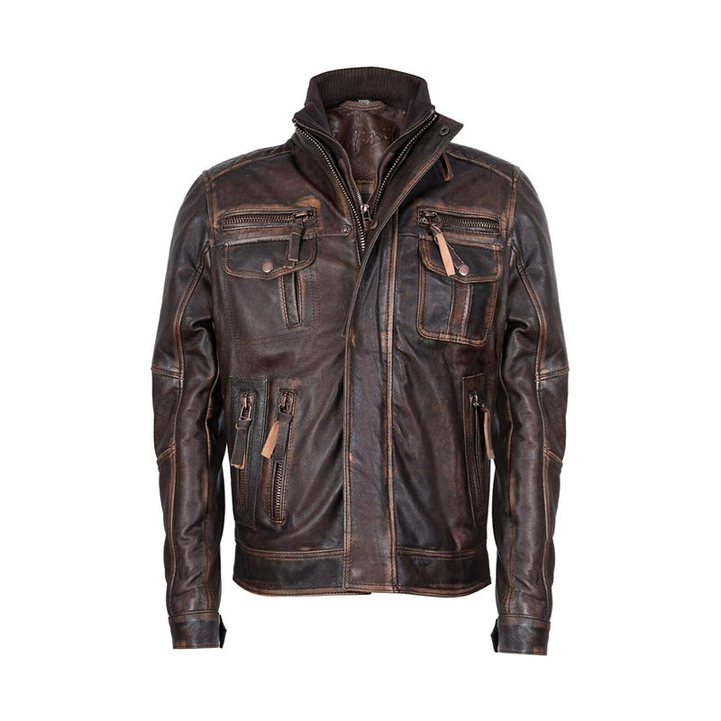Infinity Leather Men's Vintage Biker Jacket – Warm & Stylish