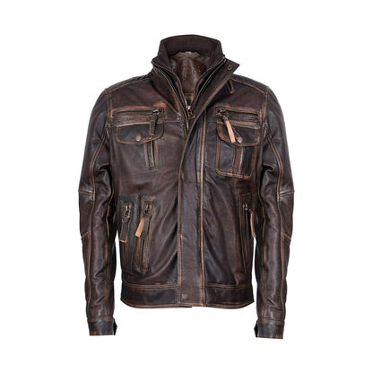 Infinity Leather Men's Vintage Biker Jacket – Warm & Stylish