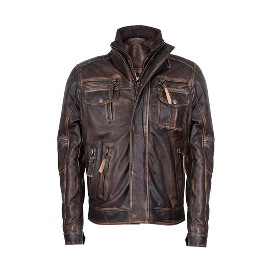 Infinity Leather Men's Vintage Biker Jacket – Warm & Stylish