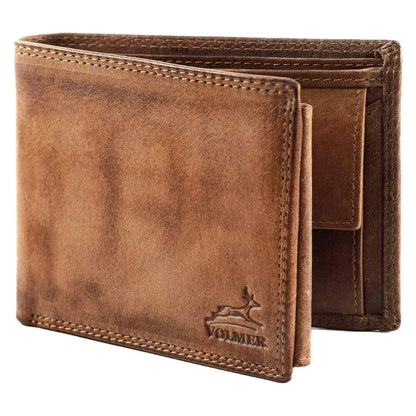 Men's Leather Horizontal Wallet with RFID Protection – 9 Credit Card Slots