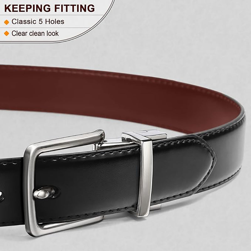 Men's Reversible Leather Belt – 31mm, Two Colors in One