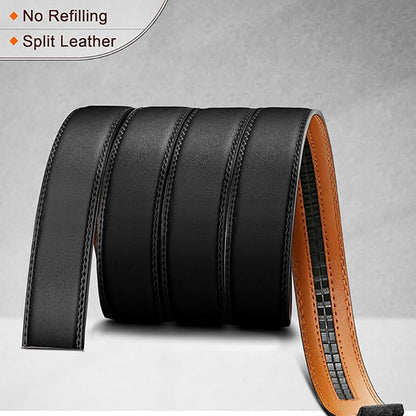 Men's Belt – 2-Pack, Automatic Leather, 35mm, Adjustable Size