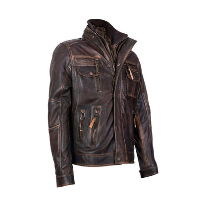 Infinity Leather Men's Vintage Biker Jacket – Warm & Stylish
