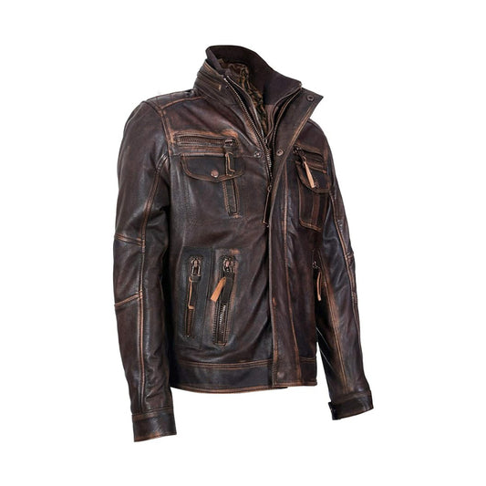 Infinity Leather Men's Vintage Biker Jacket – Warm & Stylish