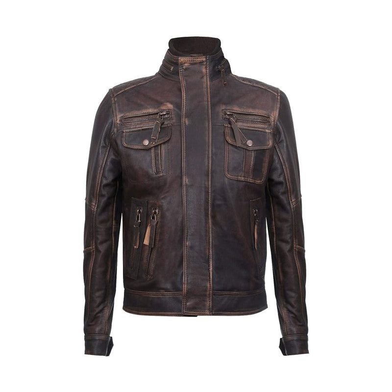 Infinity Leather Men's Vintage Biker Jacket – Warm & Stylish