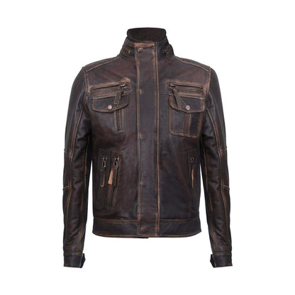 Infinity Leather Men's Vintage Biker Jacket – Warm & Stylish