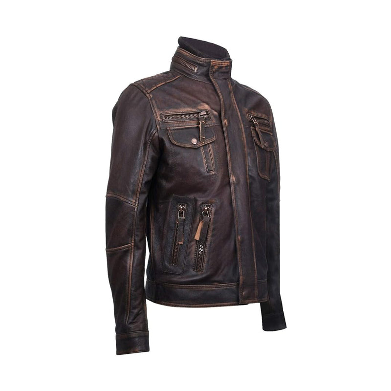 Infinity Leather Men's Vintage Biker Jacket – Warm & Stylish