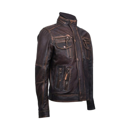 Infinity Leather Men's Vintage Biker Jacket – Warm & Stylish