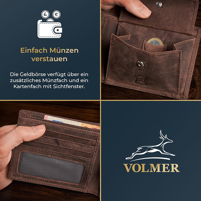 Leather Wallet for Men & Women with RFID Blocking