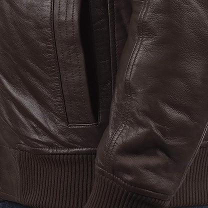 Solid Camash Men's Leather Jacket – Minimalist & Timeless Design