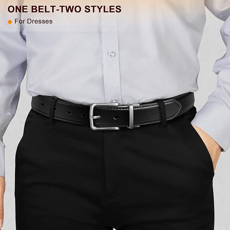 Men's Reversible Leather Belt – 31mm, Two Colors in One