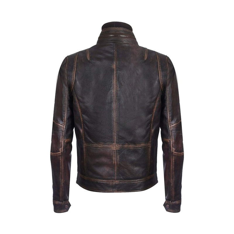 Infinity Leather Men's Vintage Biker Jacket – Warm & Stylish