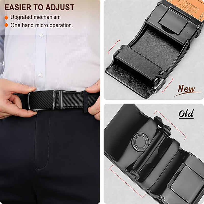 Men's Automatic Leather Belt – 35mm, Adjustable Size