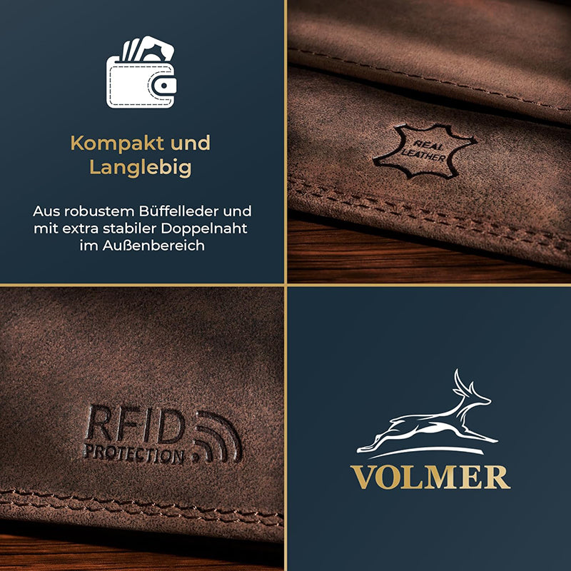 Leather Wallet for Men & Women with RFID Blocking