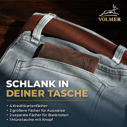 Leather Wallet for Men & Women with RFID Blocking