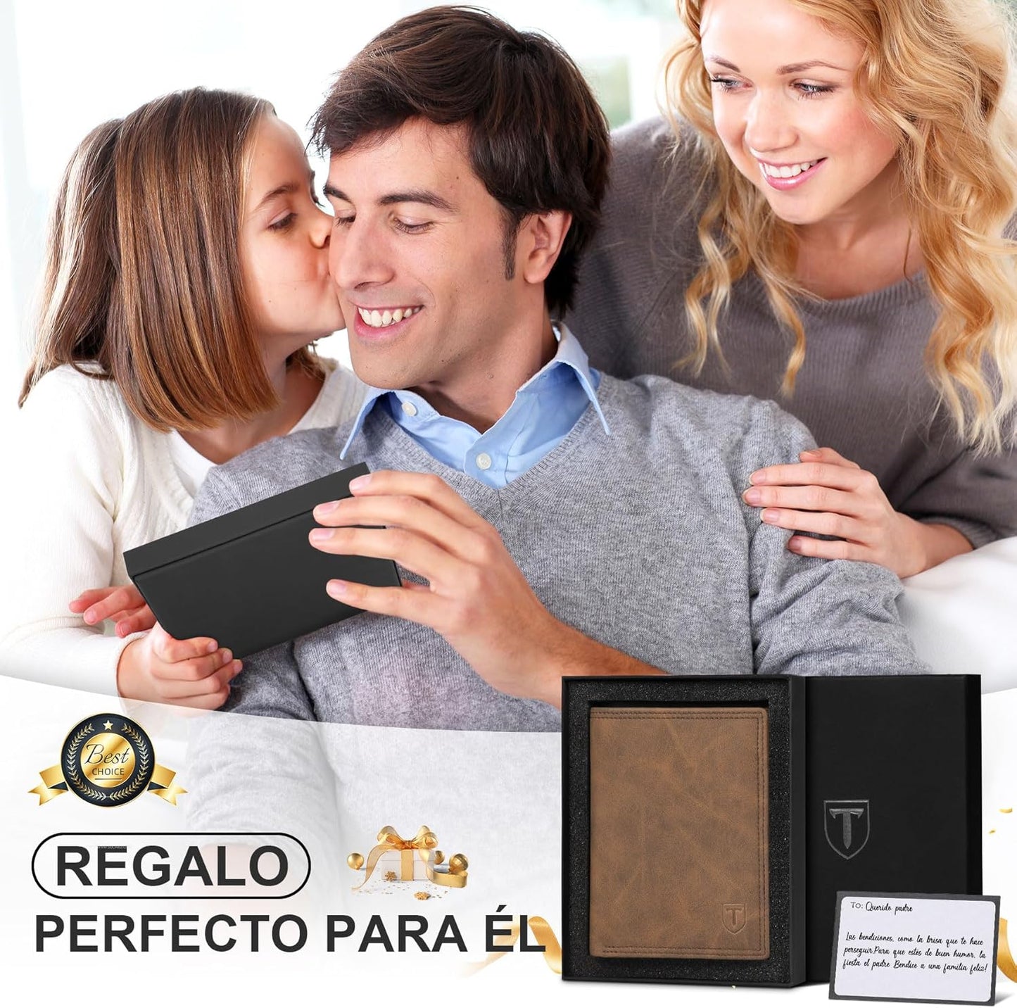 Leather Men's Wallet – RFID Blocking, 12 Card Slots, Coin & Ticket Pockets